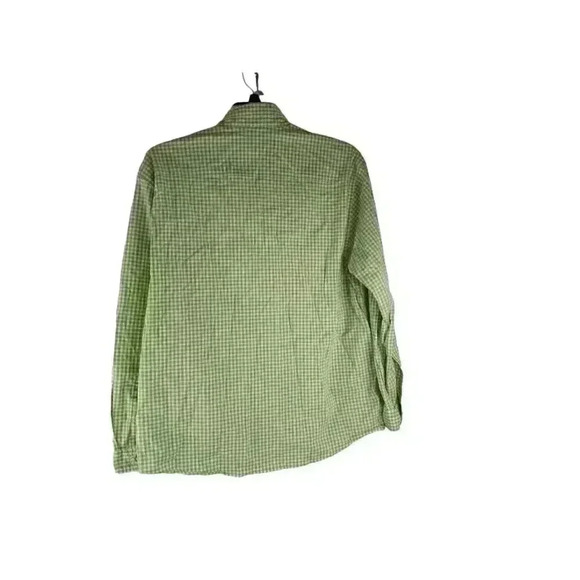Orvis Mens Shirt Green Long Sleeve Collared Button Plaid Embroidered Logo XL - Picture 3 of 13